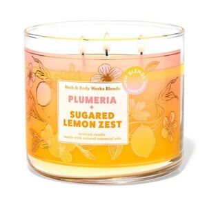 Bath and Body Works Plumeria + Sugared Lemon Zest 3 Wick Candle